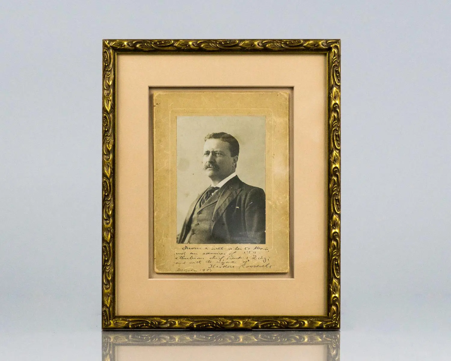 Theodore Roosevelt Signed Portrait.