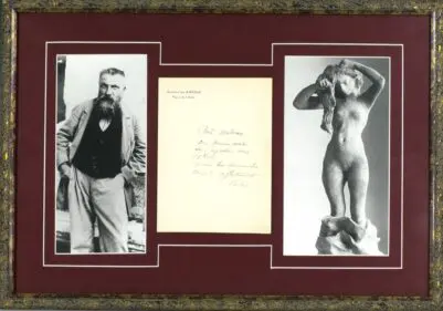 Auguste Rodin Autograph Signed Letter.