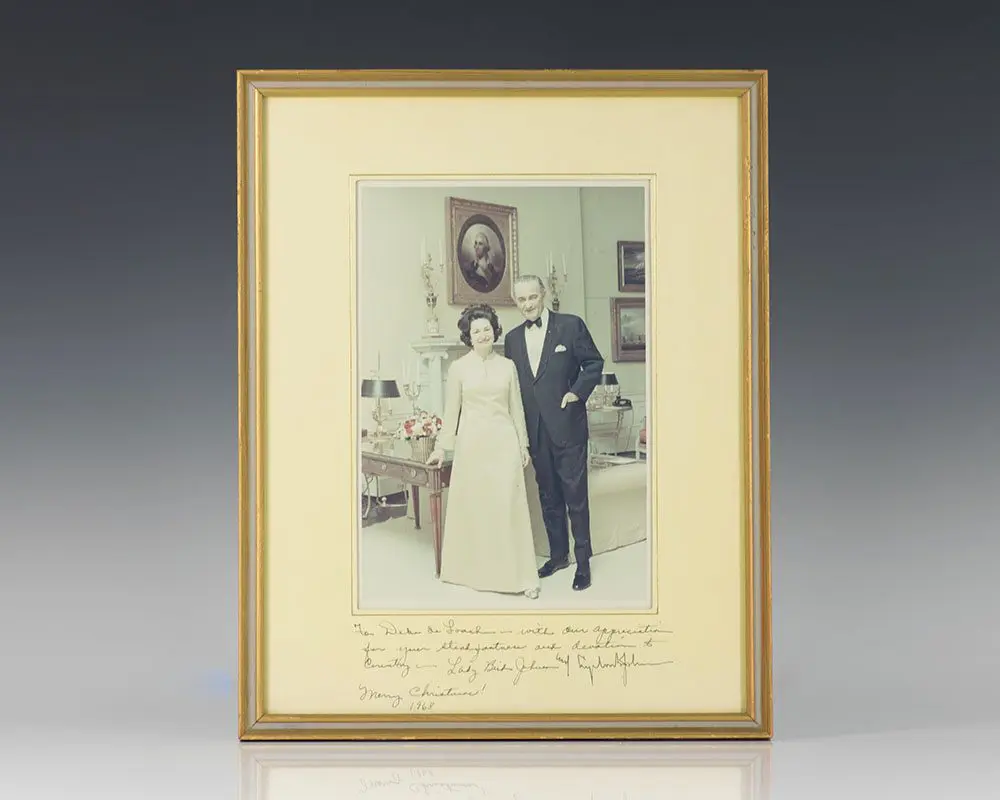 Lyndon B. Johnson Signed Photograph.