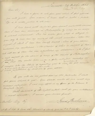 James Buchanan Autograph Letter Signed.