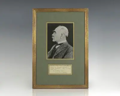 Rudyard Kipling Autograph Note Signed.