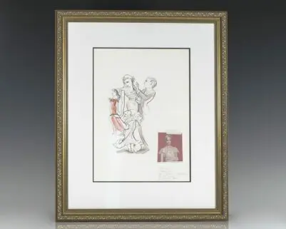 Hilary Knight Original Vanity Fair Watercolor Illustration.