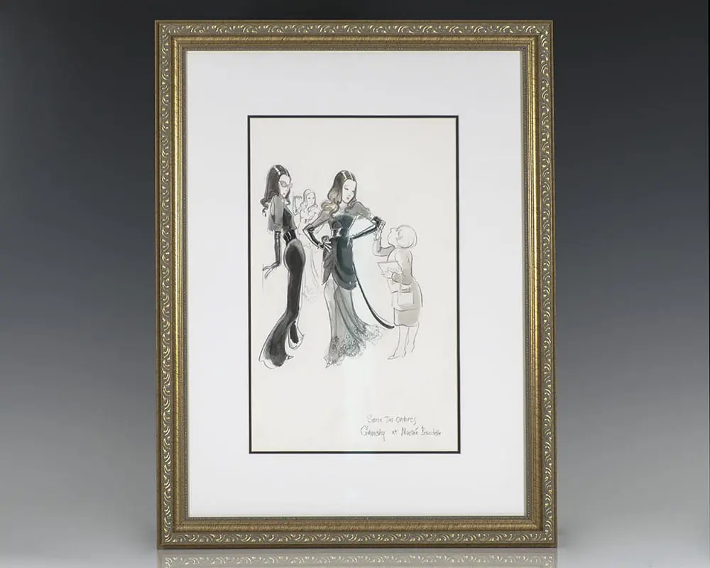 Hilary Knight Original Vanity Fair Watercolor Illustration.
