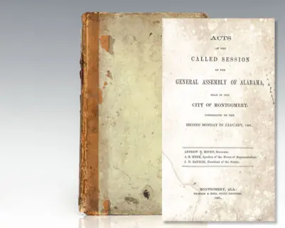 Acts of the Called Session of the General Assembly of Alabama, Held in the City of Montgomery, Commencing on the Second Monday in January 1861.
