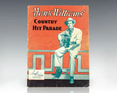 Hank Williams' Country Hit Parade Original Songbook Signed.