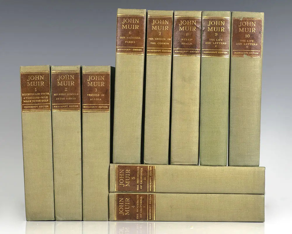 The Writings of John Muir: The Manuscript Edition. [Including: My First Summer in the Sierra, Travels in Alaska, The Mountains of California, Our National Parks, The Cruise of the Corwin, Steep Trails, Life and Letters, Etc]