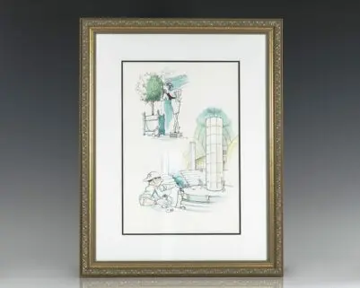 Hilary Knight Original Chanel Watercolor Illustration.