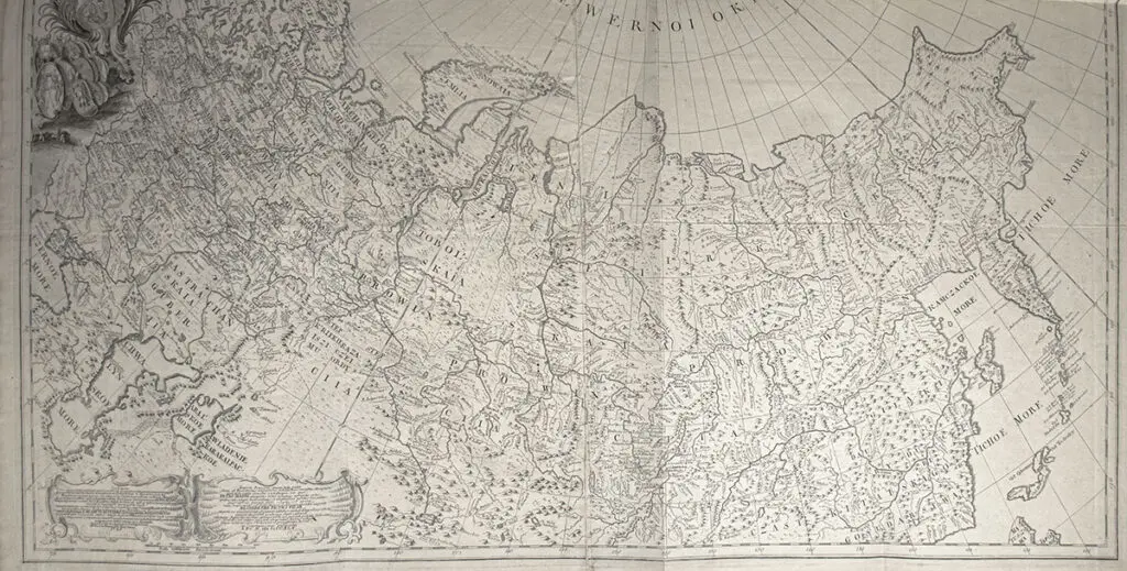 Russischer Atlas welcher in einer General-Charte und neunzehen Special-Charten das gesamte Russische Reich und dessen angräntzende Länder.vorstellig macht.