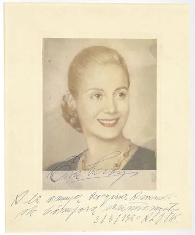 Eva Perón Signed Photograph.