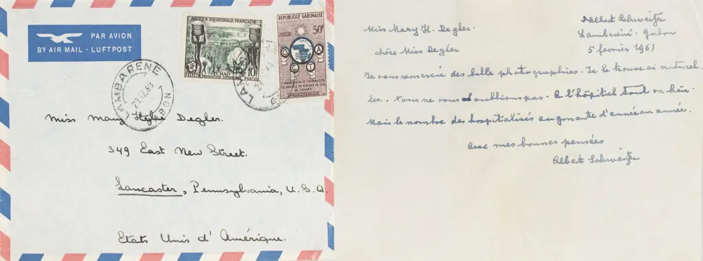 Albert Schweitzer Autograph Letter Signed.