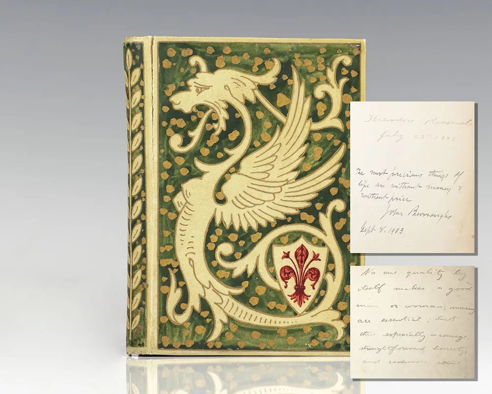 Theodore Roosevelt Signed and Inscribed Autograph Quotation Book.