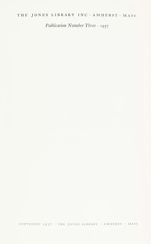 Robert Frost: A Bibliography.