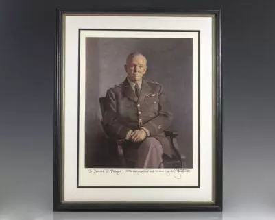 General George C. Marshall Signed Portrait.