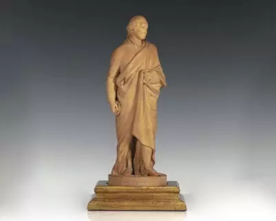 Washington as a Roman Senator, 1826. [Sir Francis Chantrey George Washington Terracotta Pedestrian Statue].