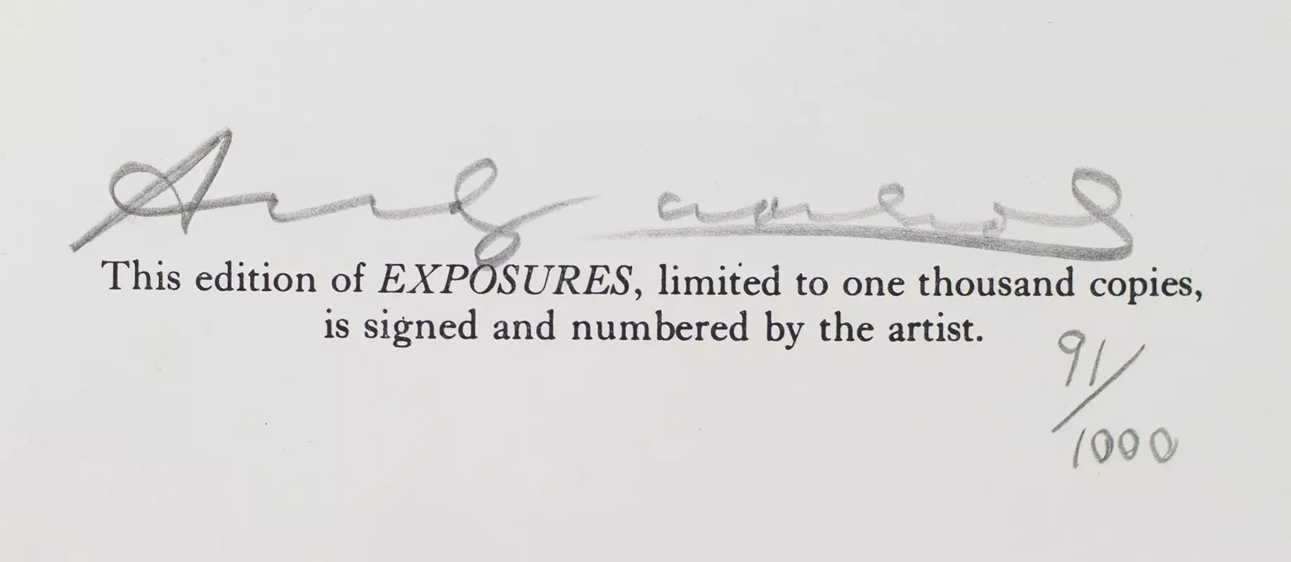 Andy Warhol’s Exposures.