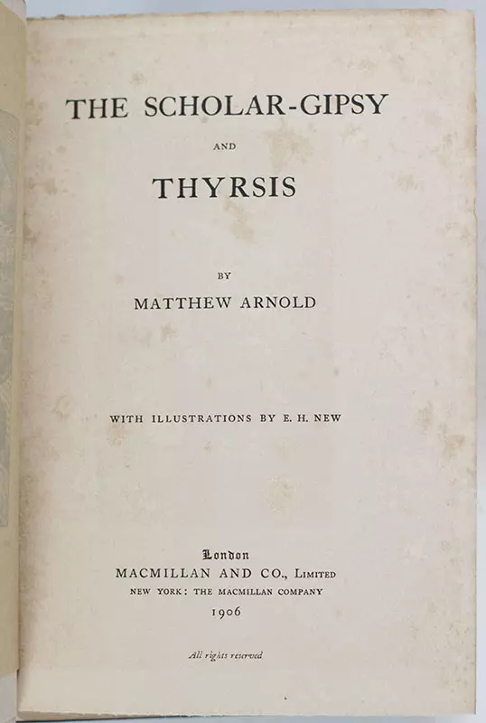 The Scholar-Gipsy and Thyrsis.