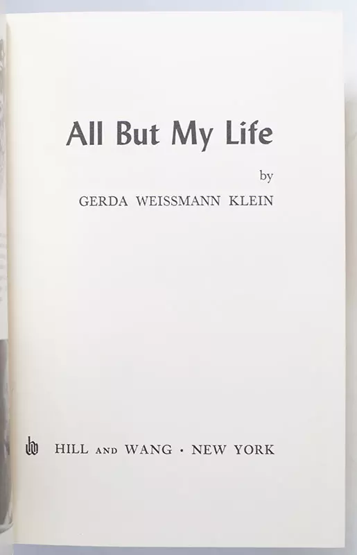 All But My Life.