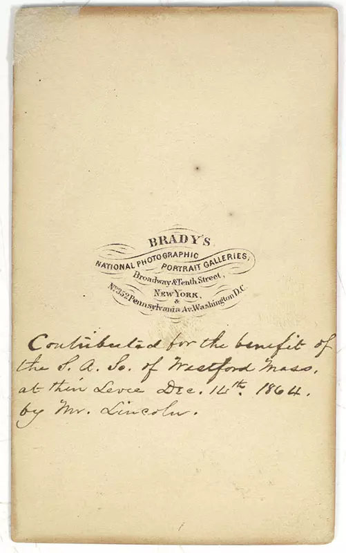 Abraham Lincoln Signed Carte-de-Visite.
