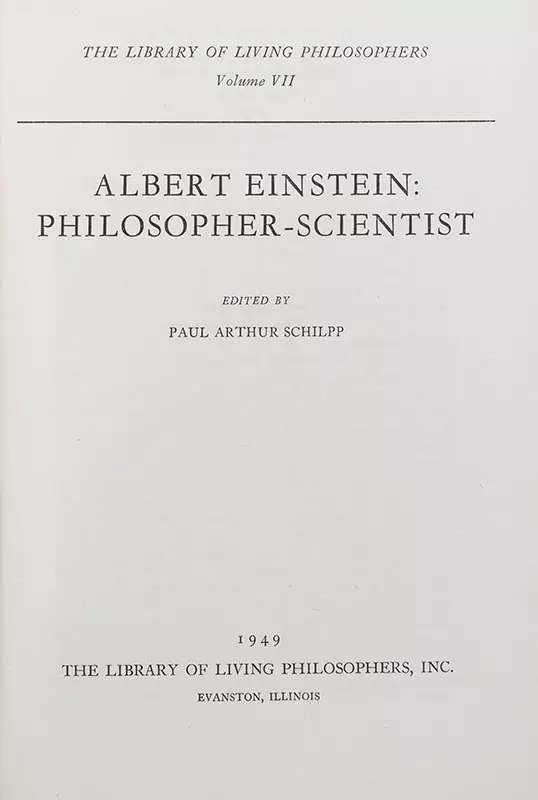 Albert Einstein: Philosopher-Scientist.