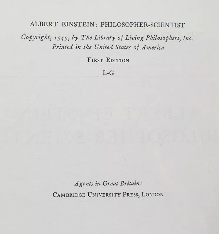 Albert Einstein: Philosopher-Scientist.