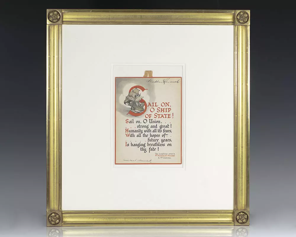 Sail On, O Ship of State! The Longfellow Verse in Mr. Roosevelt’s Message to Mr. Churchill.