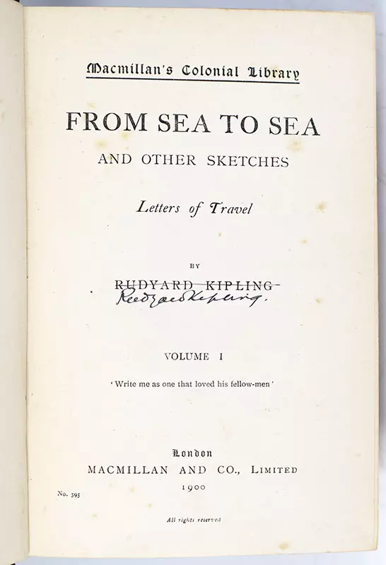 From Sea to Sea and Other Sketches: Letters of Travel.