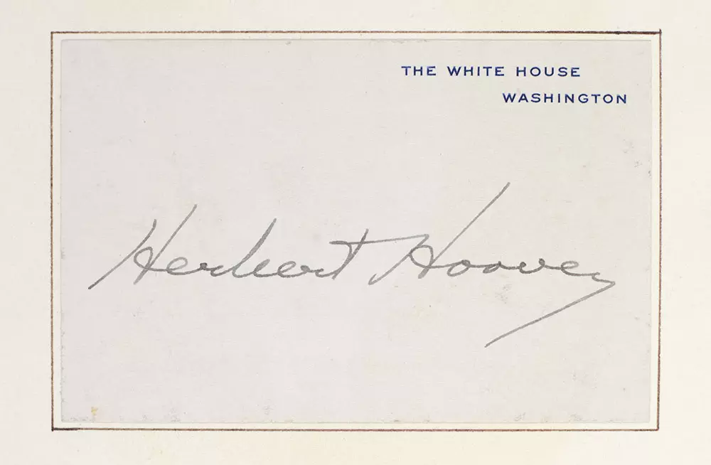 Autographs of the Presidents of the United States of America.