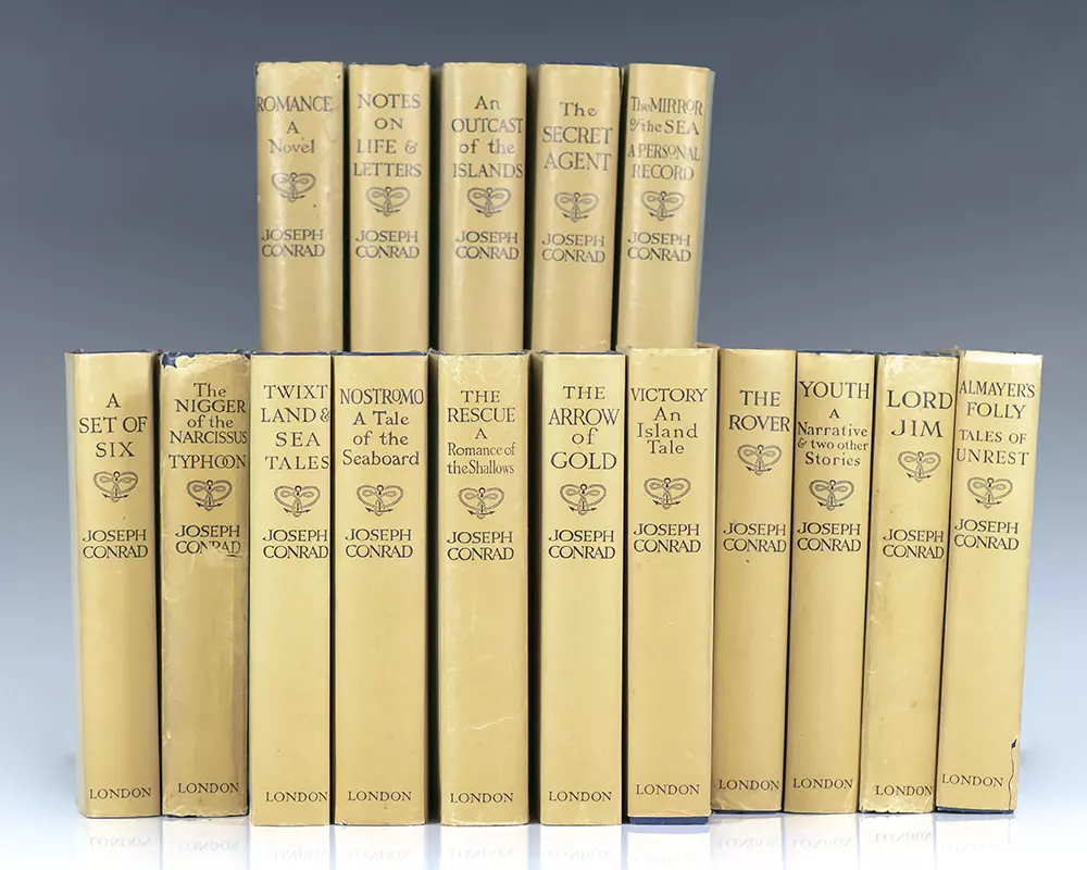 The Collected Works of Joseph Conrad. [Almayer’s Folly, An Outcast of the Islands, The Nigger of “Narcissus”, Tales of Unrest, Lord Jim, The Inheritors, Youth: and Two Other Stories, Romance, Typhoon and Other Stories, Nostromo, The Mirror of the Sea, The Secret Agent, A Set of Six, Under Western Eyes, Some Reminiscences, ‘Twist Land & Sea Tales, Chance, Victory, Within the Tides, The Shadow Line, The Arrow of Gold, On Day More, The Rescue].
