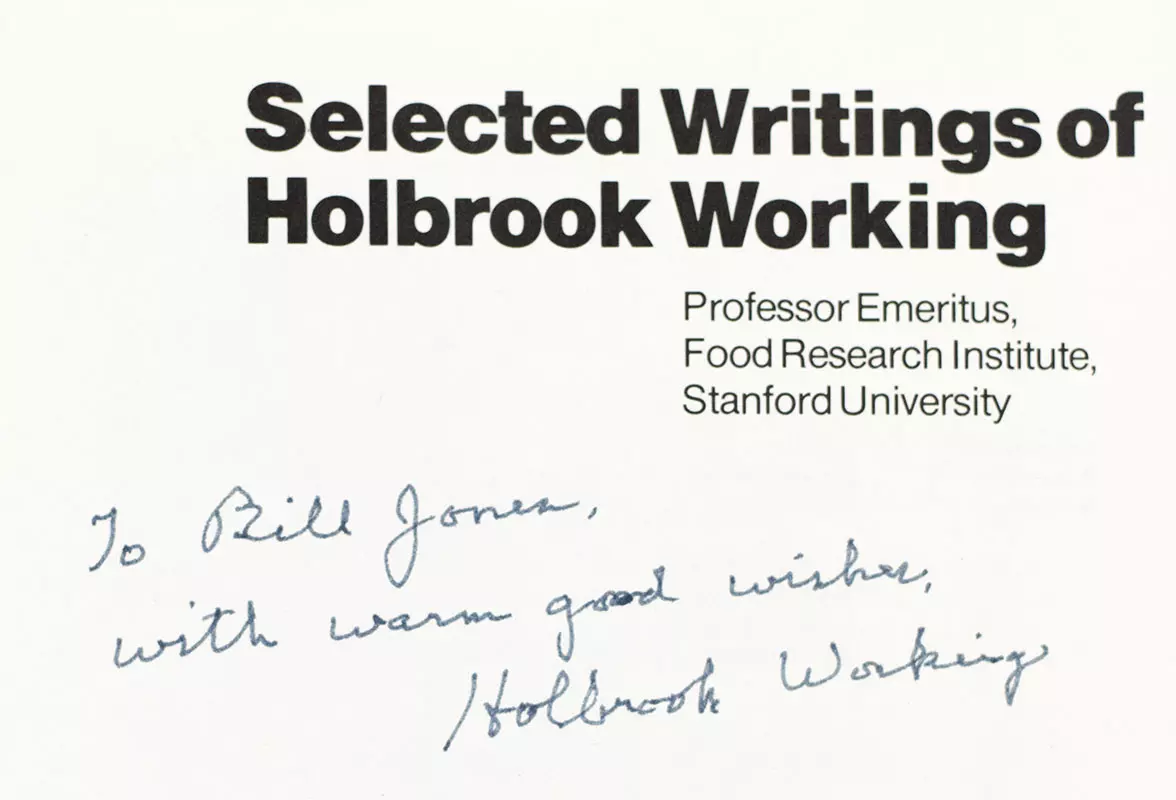 Selected Writings of Holbrook Working.