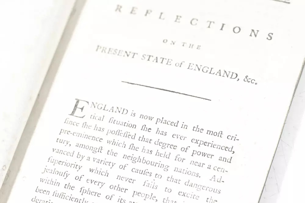 Reflections Upon the Present State of England, and the Independence of America.