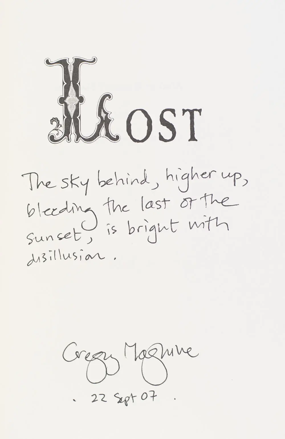 Lost.