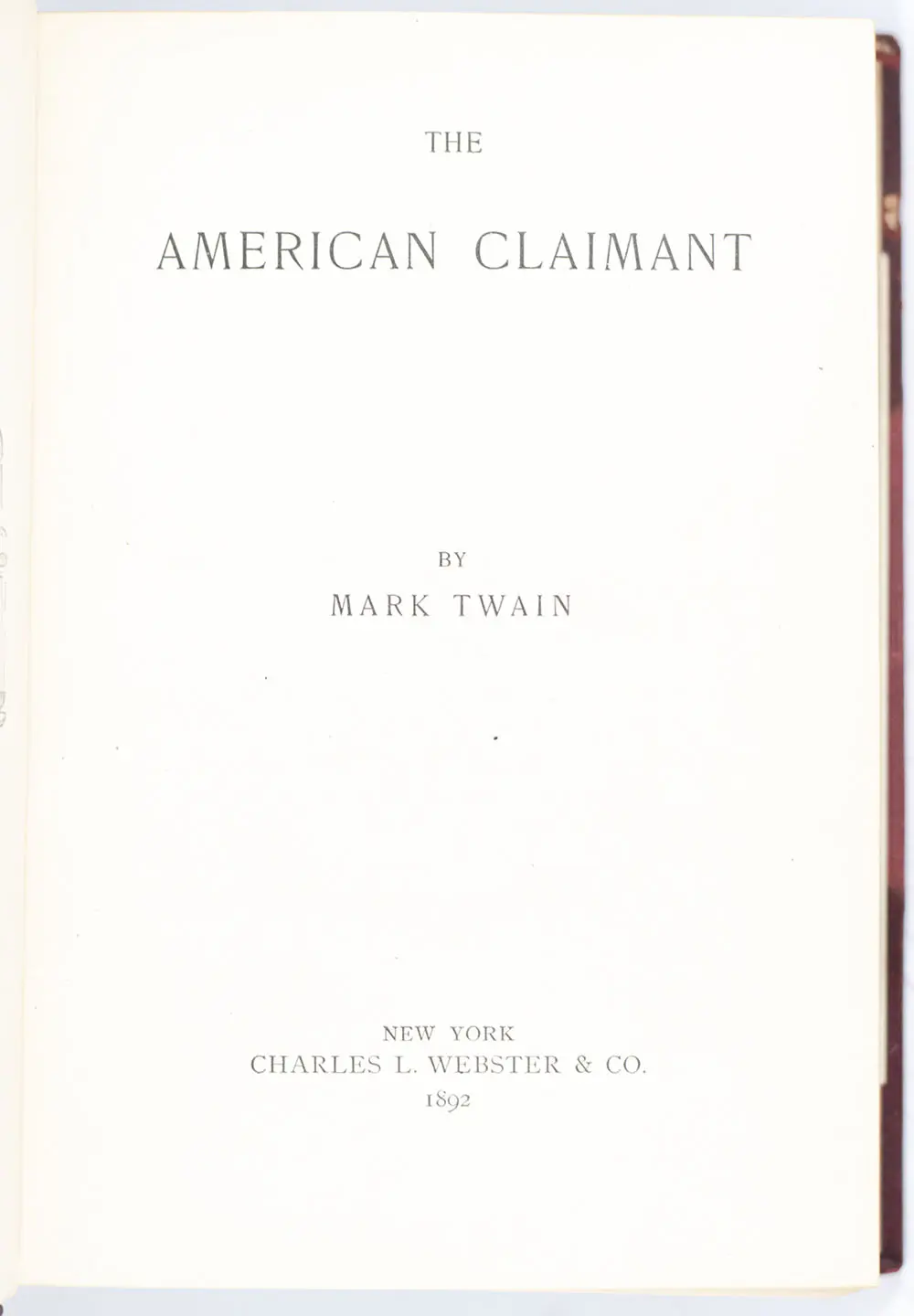 The American Claimant.