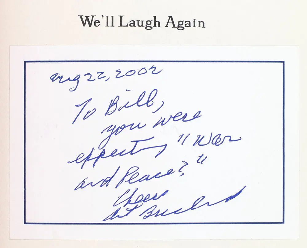 We'll Laugh Again.