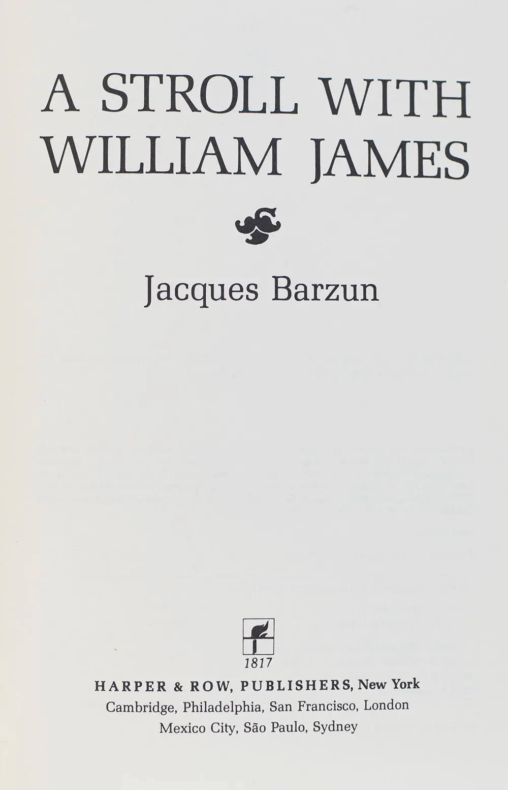 A Stroll With William James.