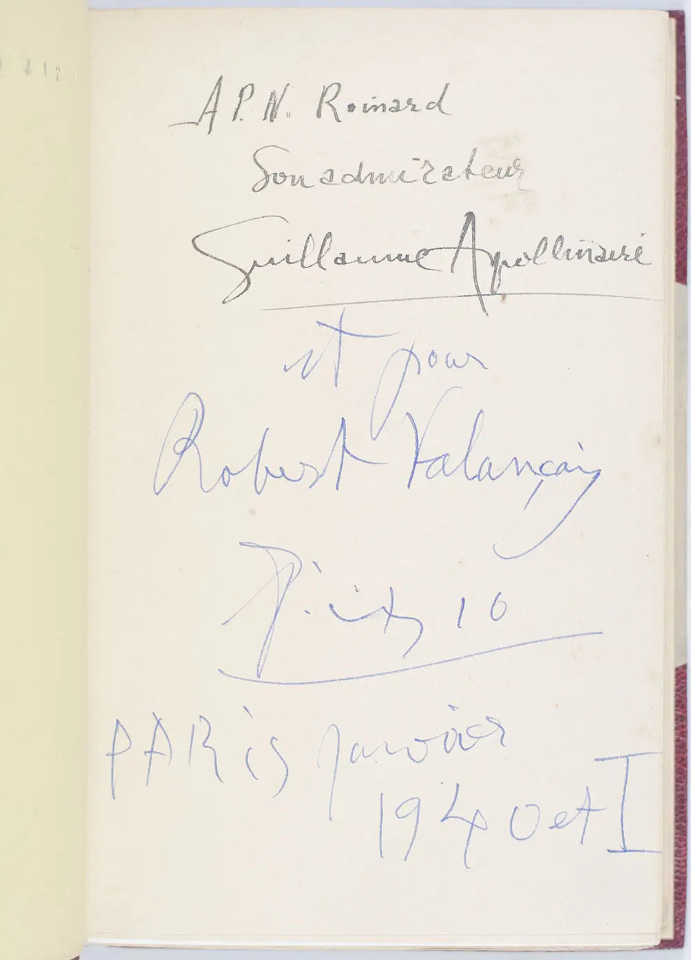 Alcools: Poems (1898-1913). Avec un Portrait de L'Auteur par Pablo Picasso.