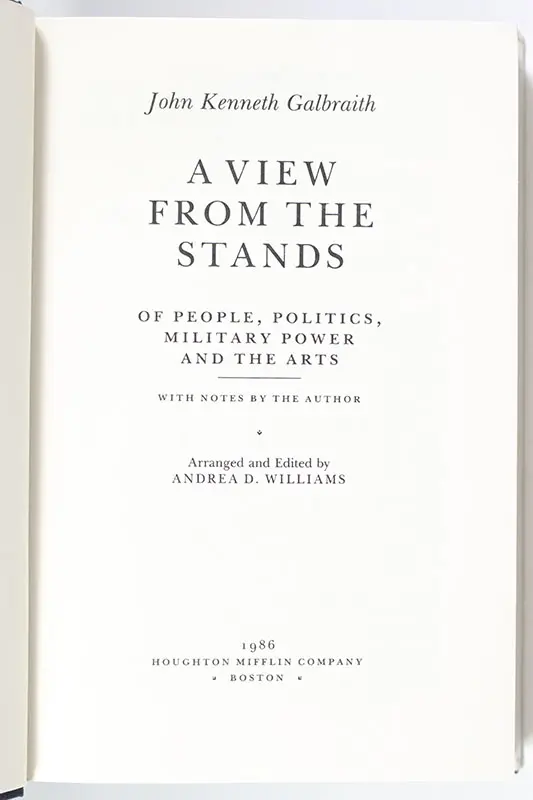 A View From the Stands of People. Politics, Military Power and the Arts.