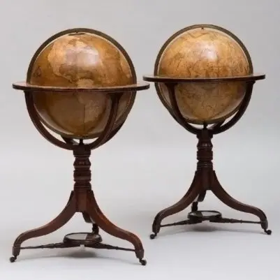Bardin's New British Terrestrial and Celestial Globes. [Nineteenth Century English Globes].