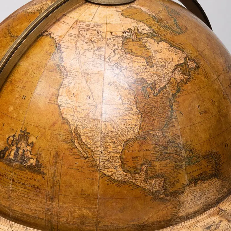 Two Large Regency Globes on Mahogany Stands, by William and Thomas M. Bardin.