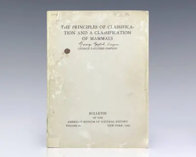 The Principles of Classification and a Classification of Mammals.