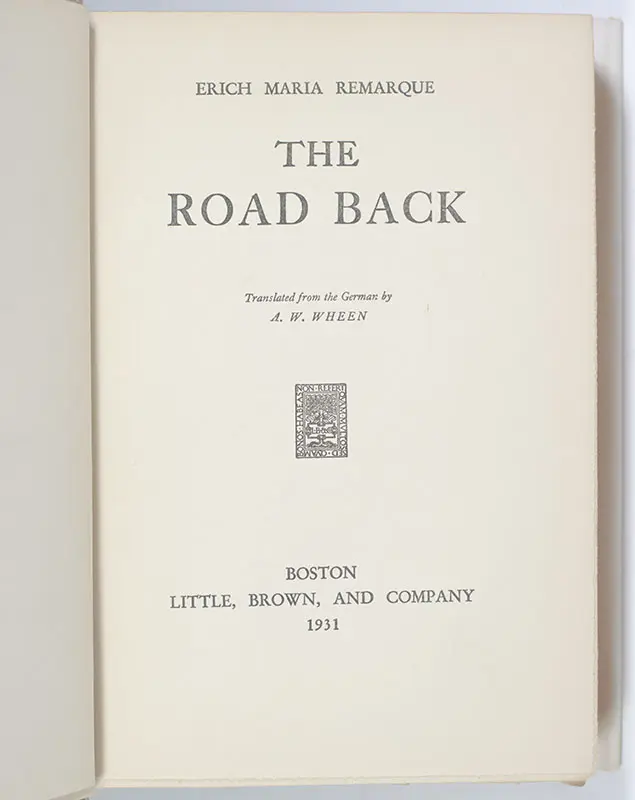 The Road Back.
