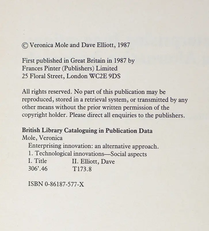 Enterprising Innovation: An Alternative Approach.