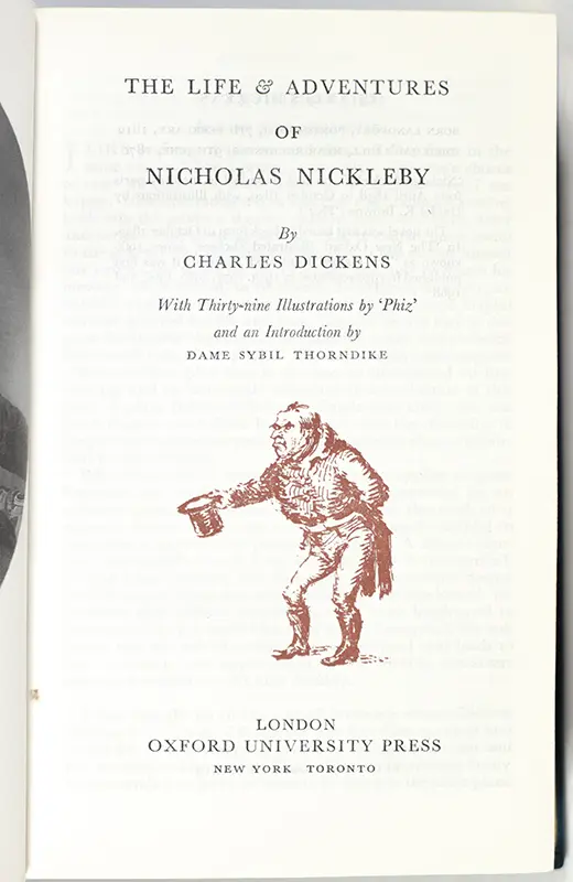 The Life and Adventures of Nicholas Nickleby.