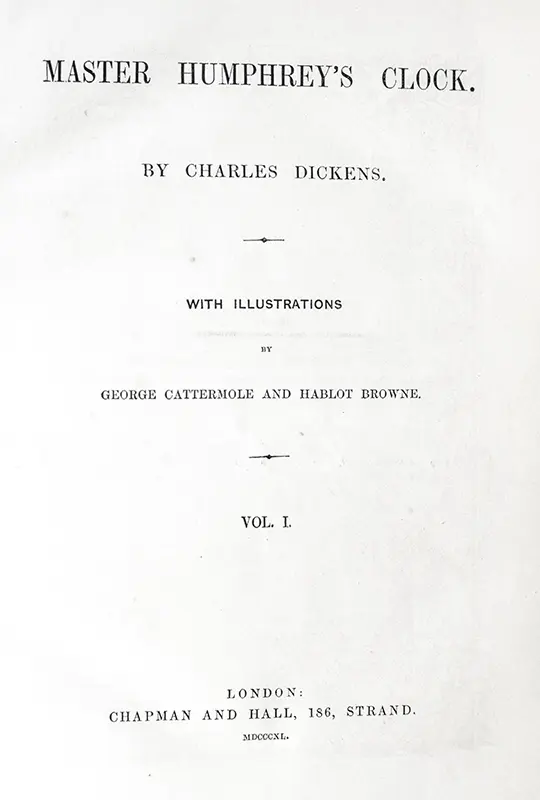 Master Humphrey's Clock.