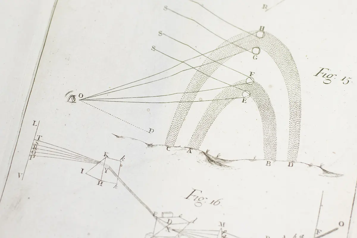 Opticks: or a Treatise of the Reflexions, Refractions, Inflexions and Colours of Light. Also Two Treatises of the Species and Magnitude of Curvilinear Figures.