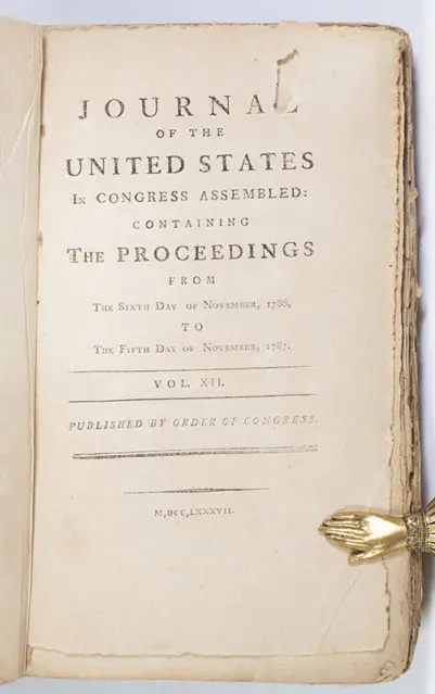 Journal of the United States In Congress Assembled: Containing the Proceedings From the Sixth Day of November, 1786, to the Fifth Day of November, 1787. Volume XII.
