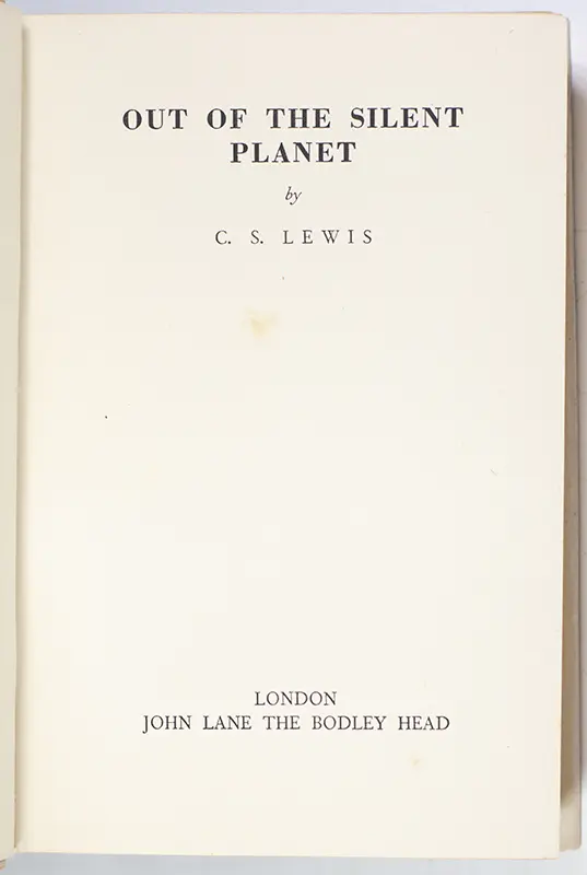 Out of the Silent Planet.