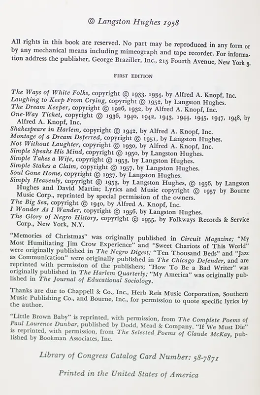 The Langston Hughes Reader.