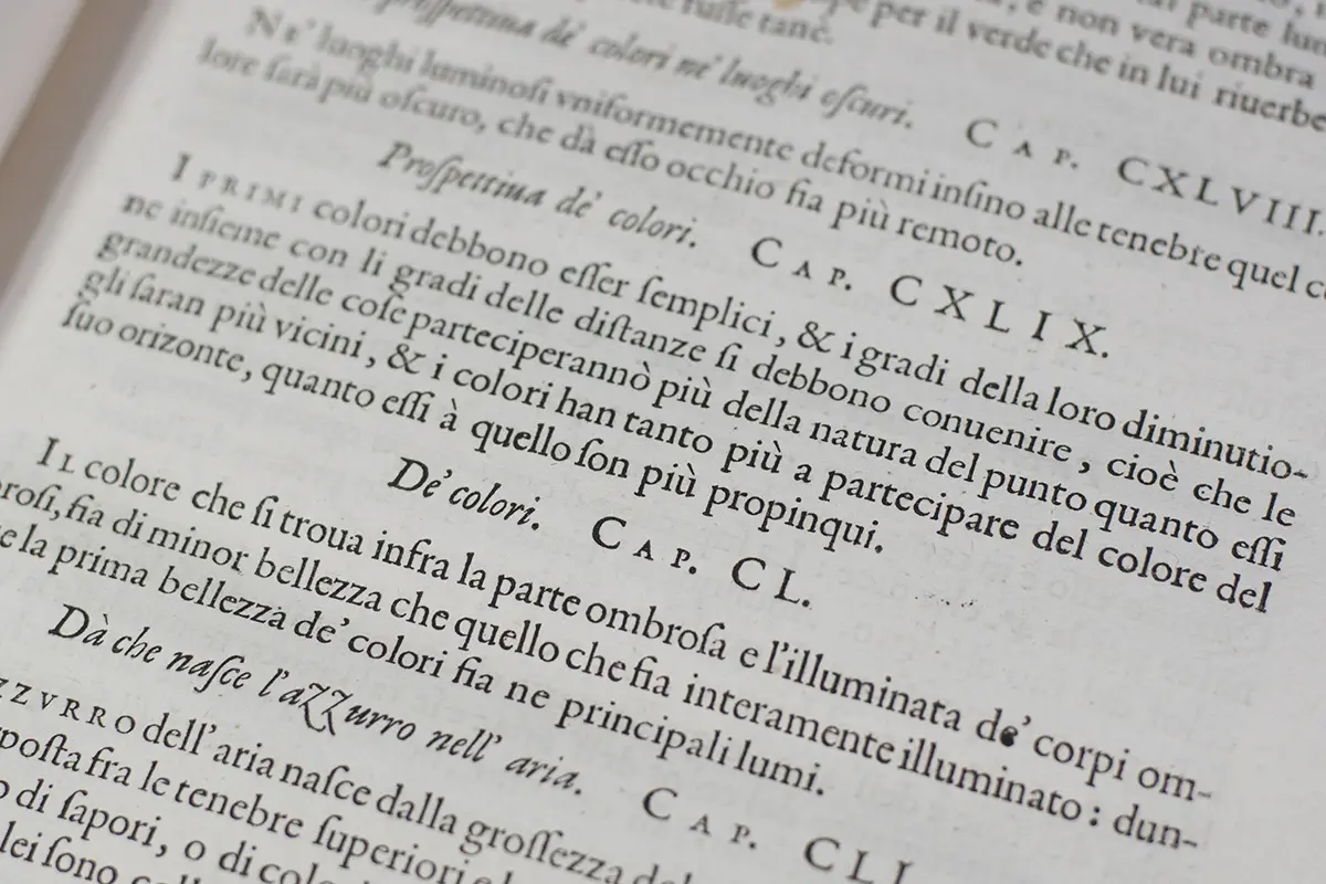 Trattato della Pittura di Lionardo da Vinci.