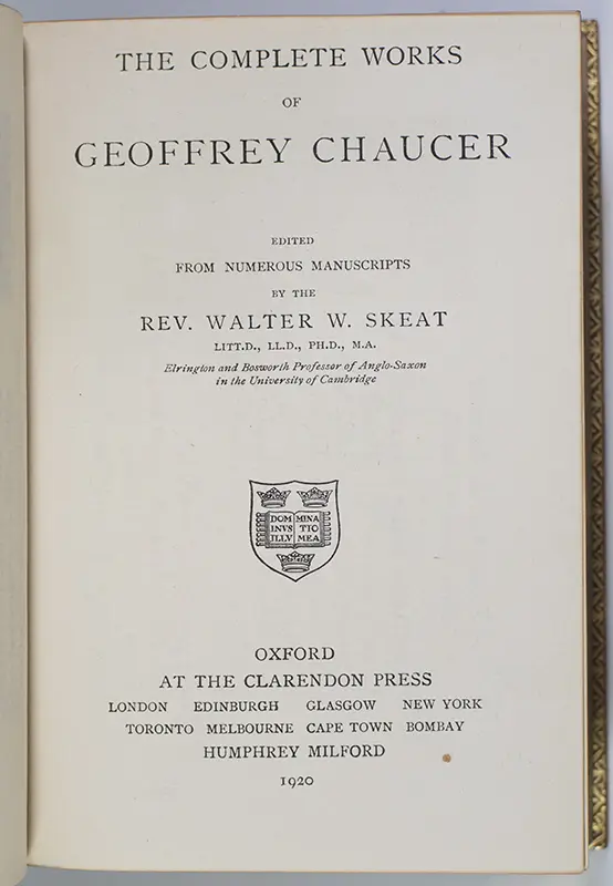 The Complete Works of Geoffrey Chaucer.