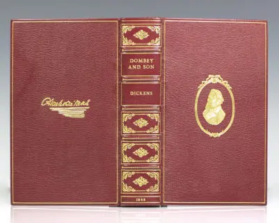 “Couldn't something temporary be done with a teapot?”: First Edition of Dickens' Dombey And Son; elaborately bound in full crushed morocco by Bayntun-Riviere